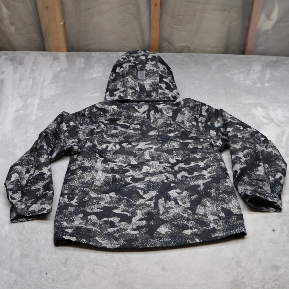 Columbia Jacket Boys XS 6/7 Camo Hood OmniHeat FullZip Ski Waterproof 3in1 Shell